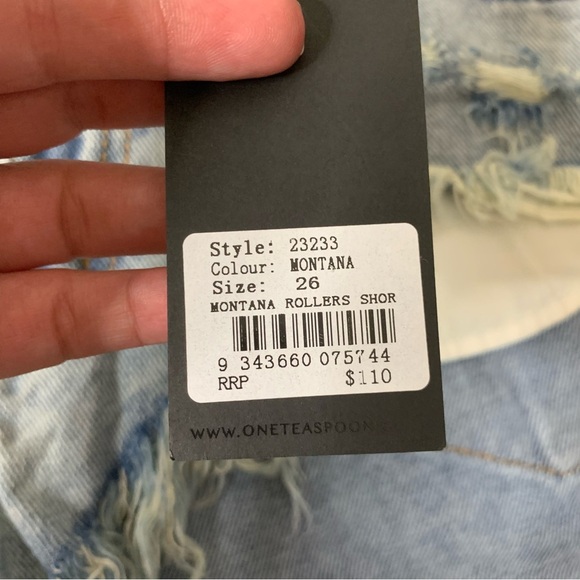 One teaspoon Womens blue Montana rollers cut off jean shorts 26 NWT - Picture 5 of 11